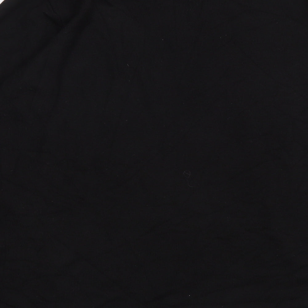 Classics Womens Black V-Neck Acrylic Pullover Jumper Size 14
