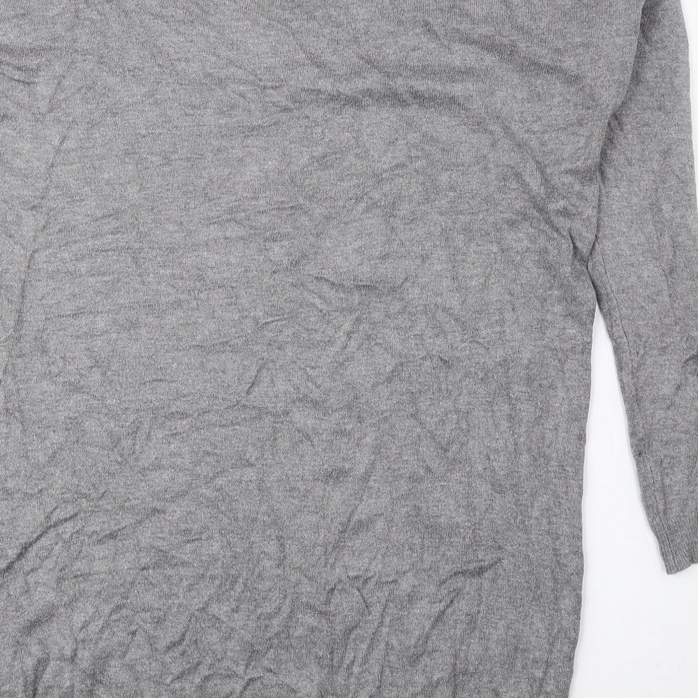 Atmosphere Womens Grey Round Neck Viscose Pullover Jumper Size 10