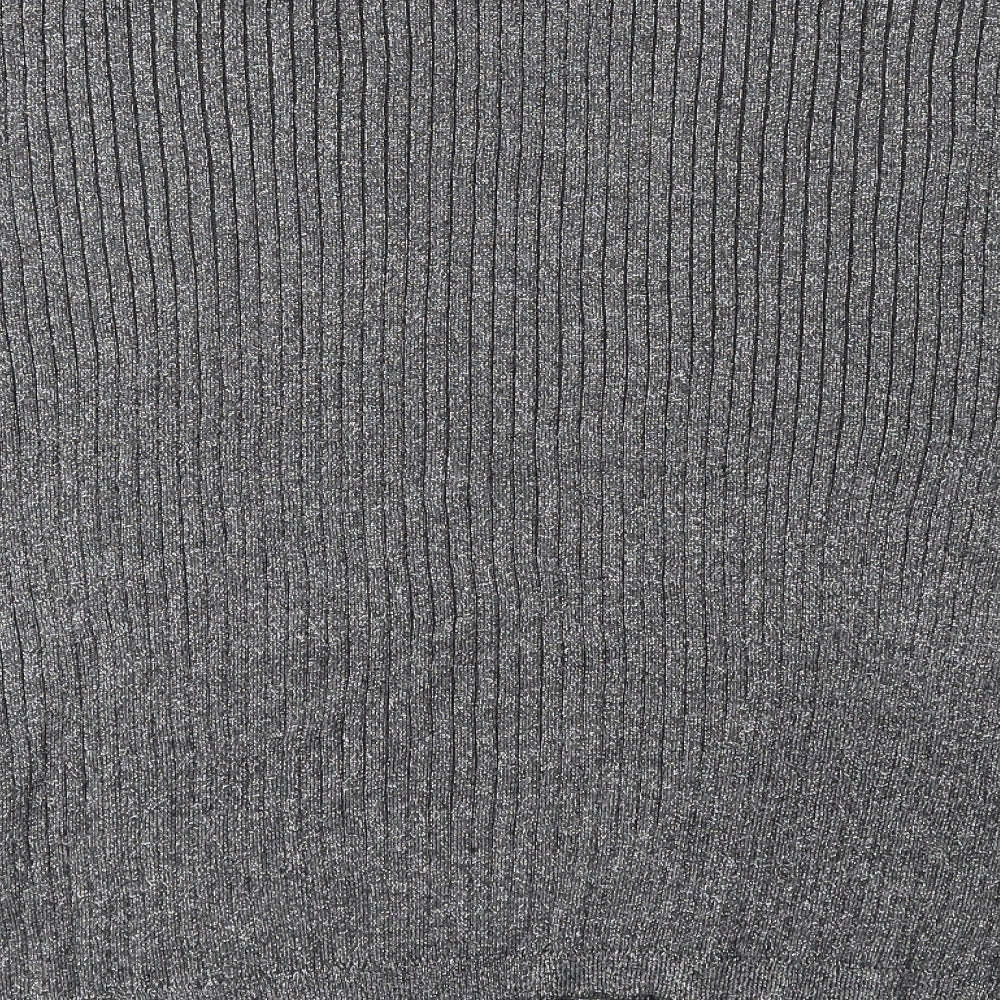 Atmosphere Womens Grey V-Neck Viscose Cardigan Jumper Size 16