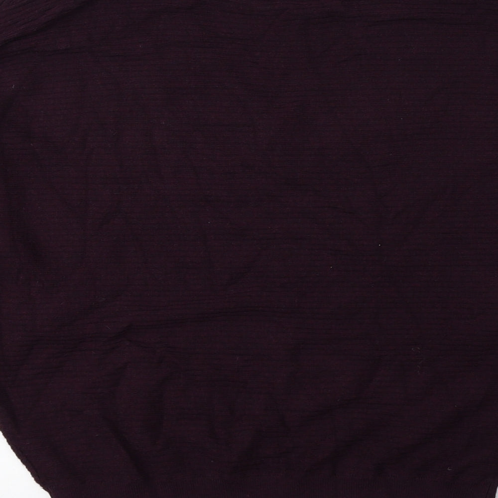 Phase Eight Womens Purple V-Neck Viscose Pullover Jumper Size S