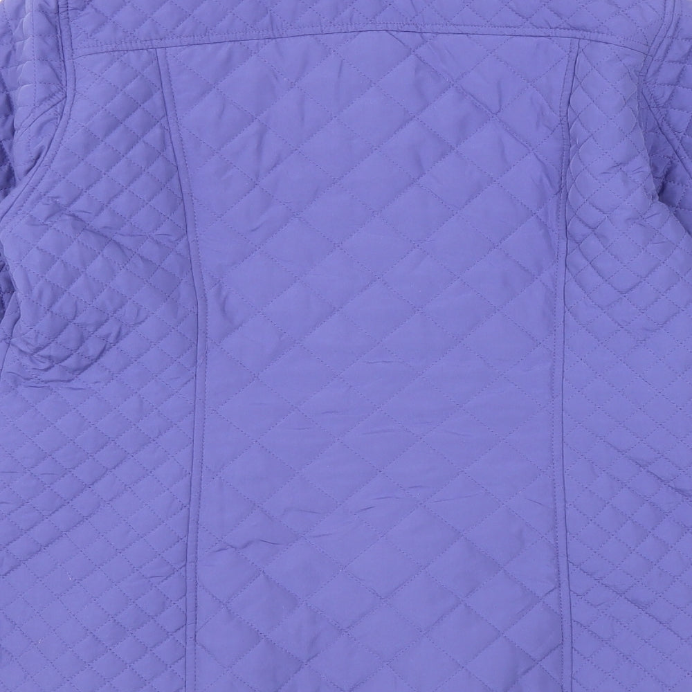 Marks & Spencer Womens Purple Jacket Coat Size 8 Snap