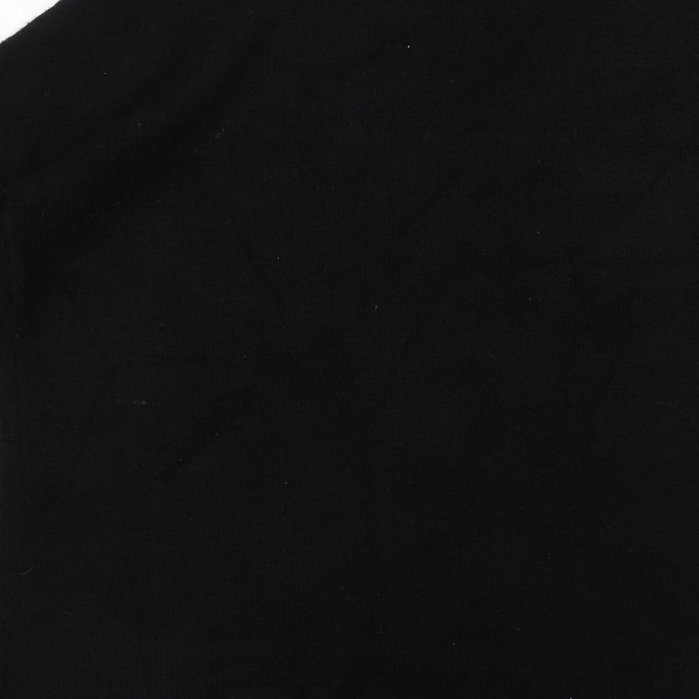 New Look Womens Black Crew Neck Acrylic Pullover Jumper Size S
