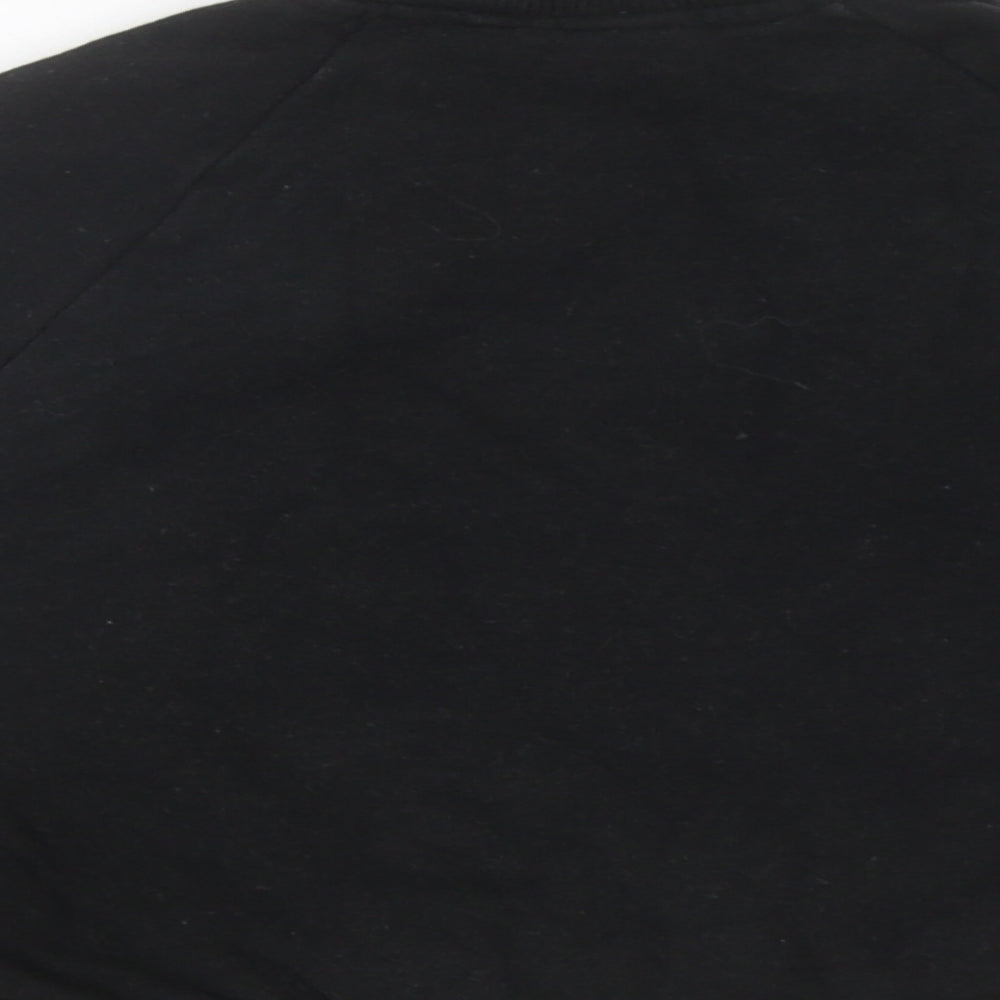 NEXT Girls Black Cotton Pullover Sweatshirt Size 6 Years Pullover - Cropped