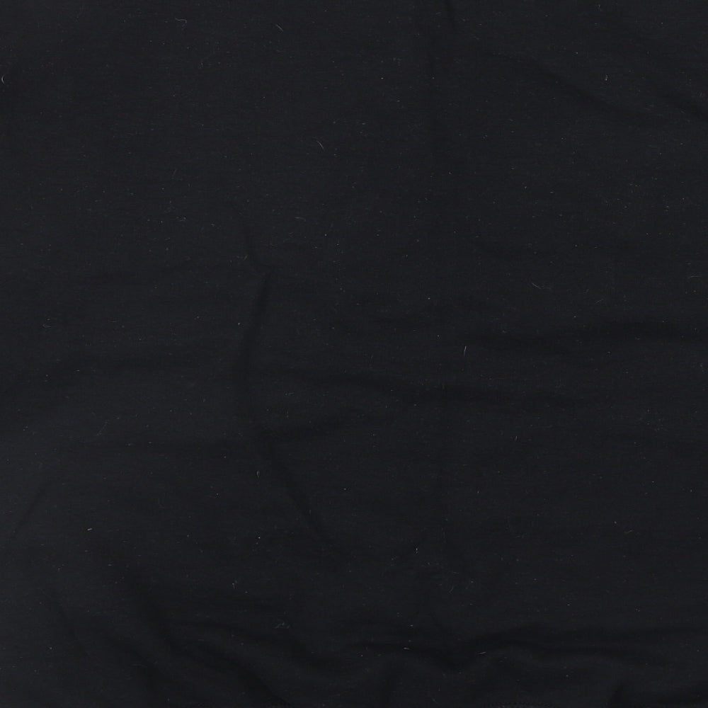 Topshop Womens Black Polyester Pullover Sweatshirt Size L Pullover