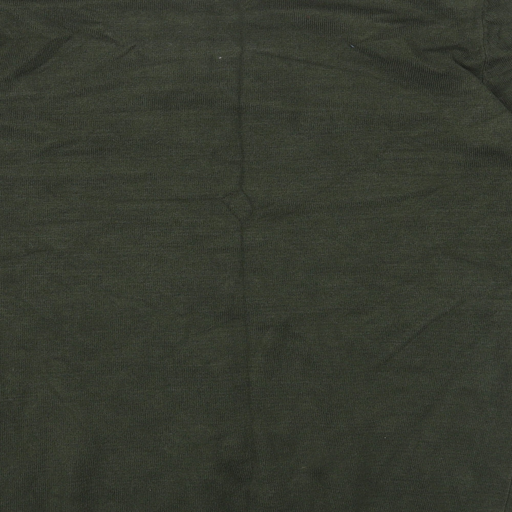 Metric Womens Green Round Neck Viscose Pullover Jumper Size M