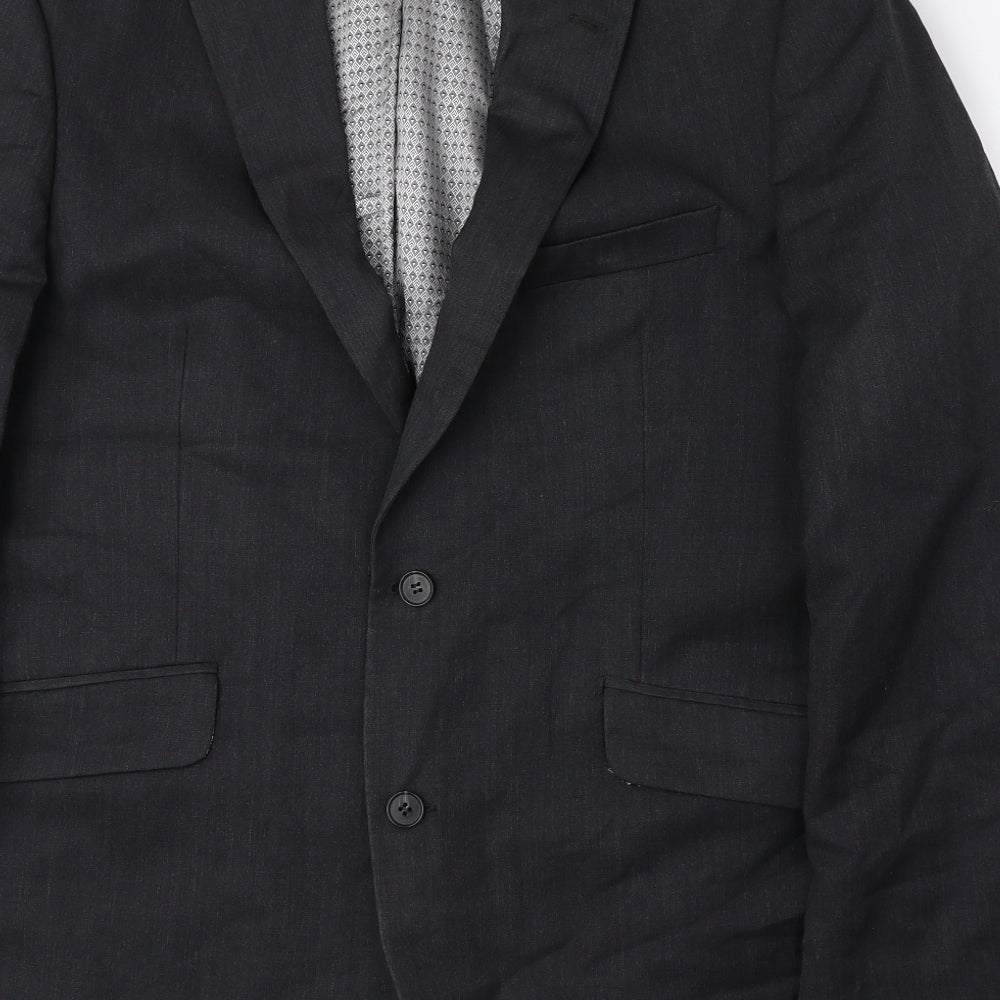 Preworn Mens Grey Wool Jacket Suit Jacket Size 42