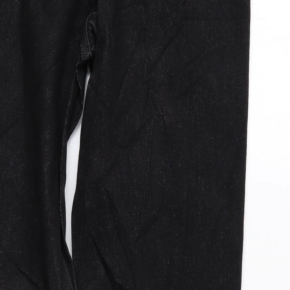 Marks & Spencer Womens Black Cotton Skinny Jeans Size 10 L27.5 in Regular Zip
