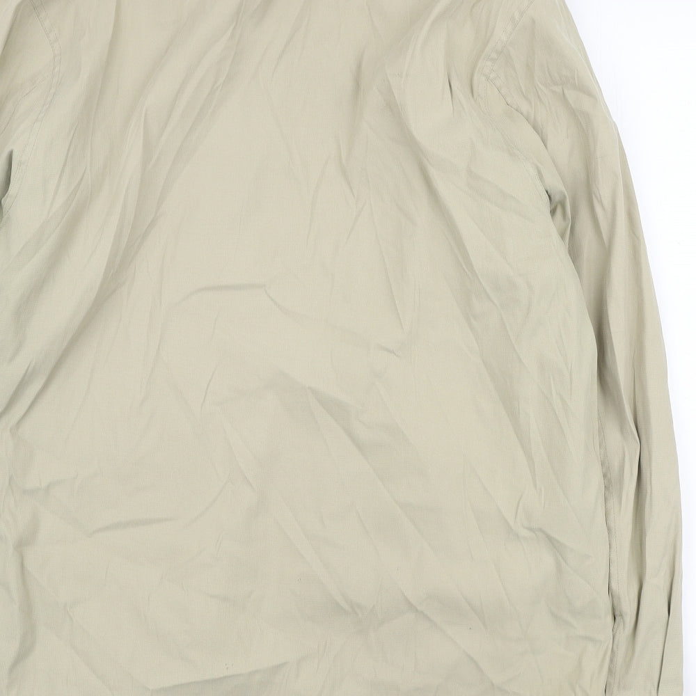 Casual Club Mens Beige Quilted Jacket Size L Zip