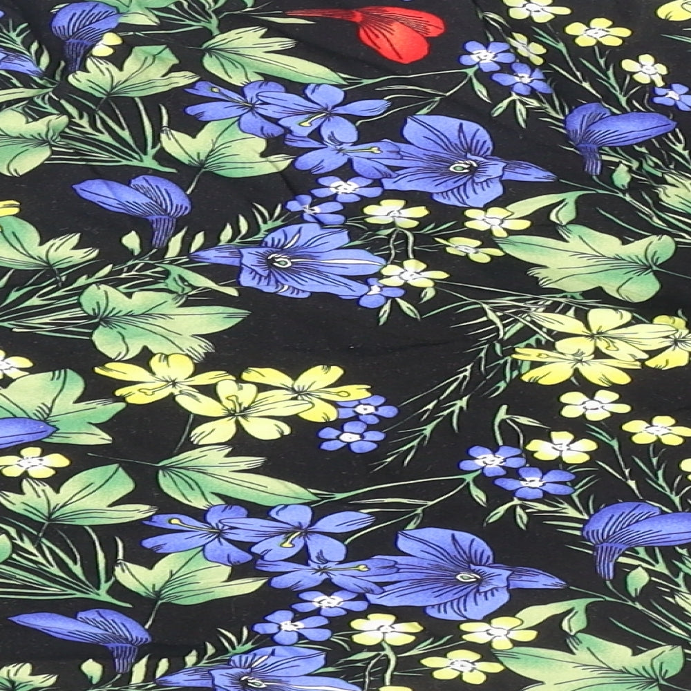 Roman Womens Multicoloured Floral Viscose Basic Blouse Size 12 Off the Shoulder