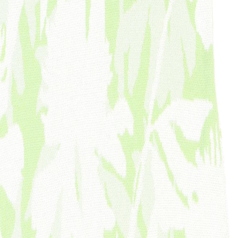 Cider Womens Green Floral Acrylic Bodycon Size S Square Neck Pullover