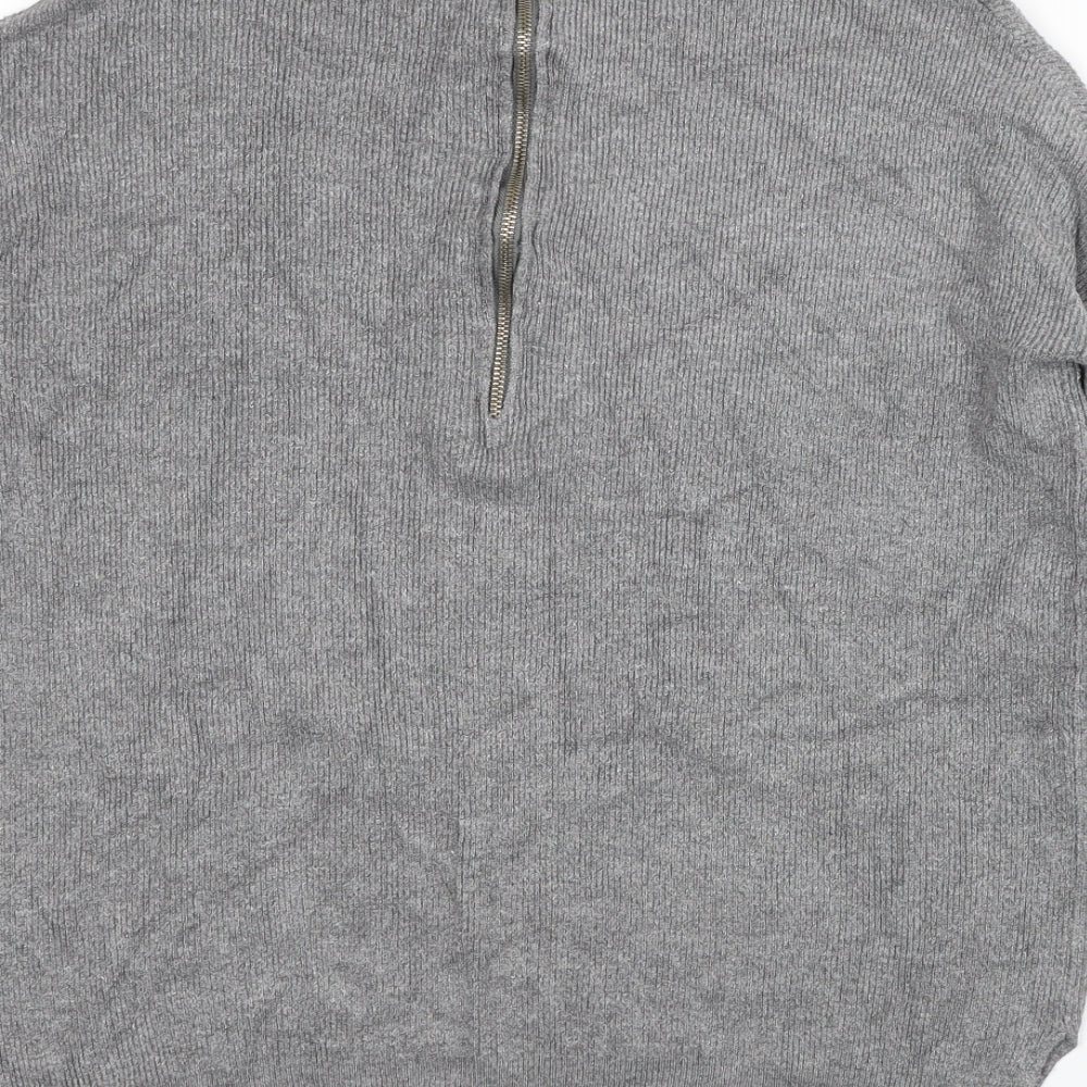 Atmosphere Womens Grey Round Neck Viscose Pullover Jumper Size 10