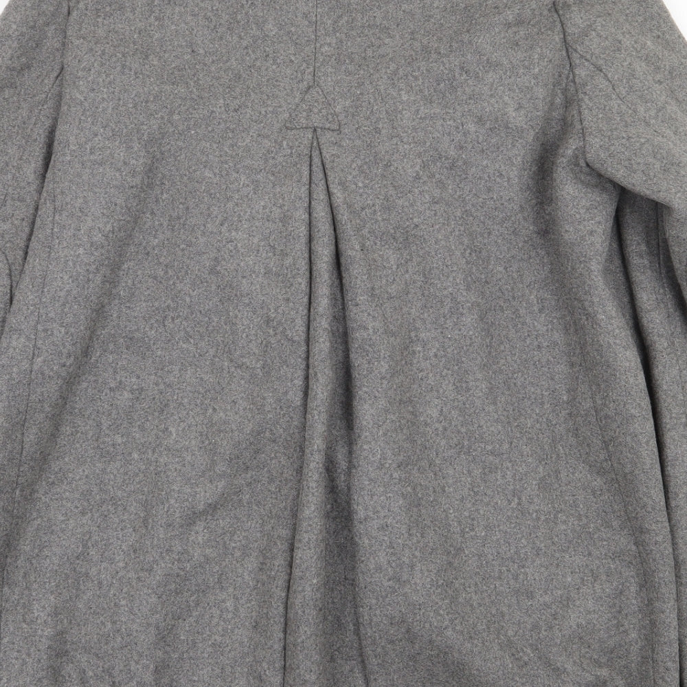 Topshop Womens Grey Trench Coat Coat Size 10 Button