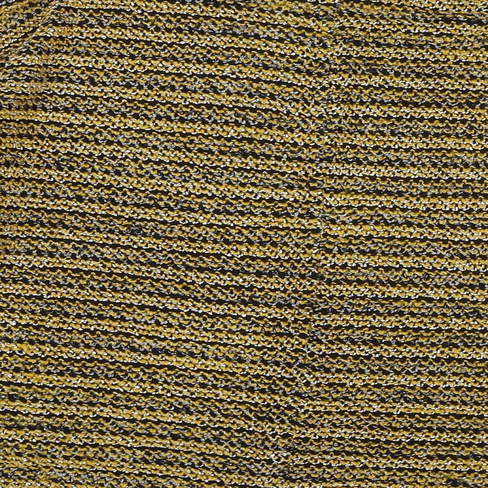 New Look Womens Yellow Round Neck Striped Polyester Pullover Jumper Size S