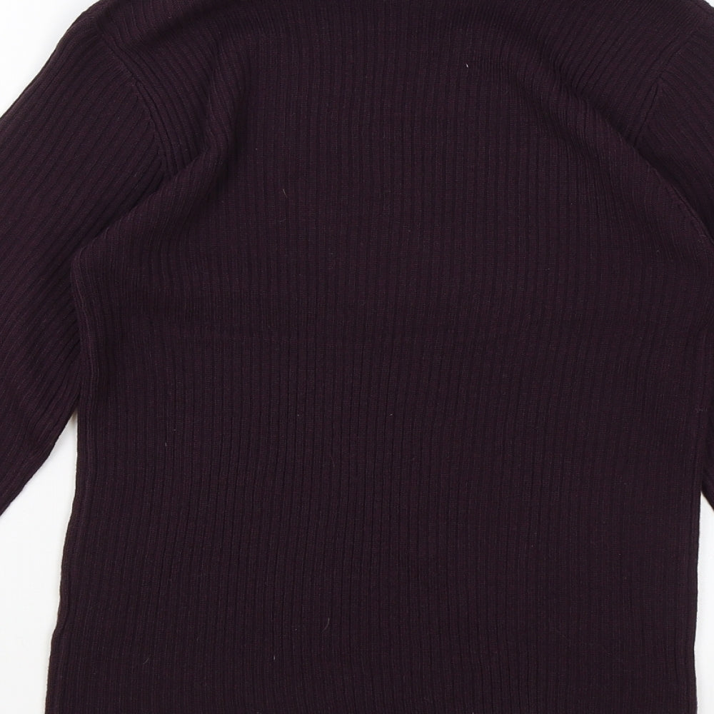 Originals Womens Purple Roll Neck Acrylic Pullover Jumper Size 14