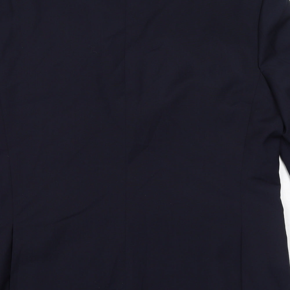 Preworn Mens Blue Polyester Jacket Suit Jacket Size 42