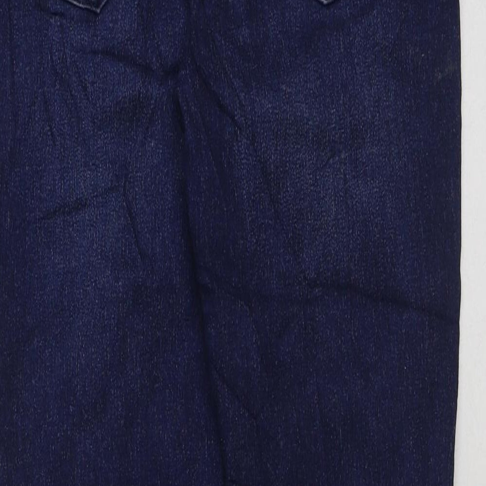 Marks & Spencer Womens Blue Cotton Skinny Jeans Size 8 L27 in Regular Button