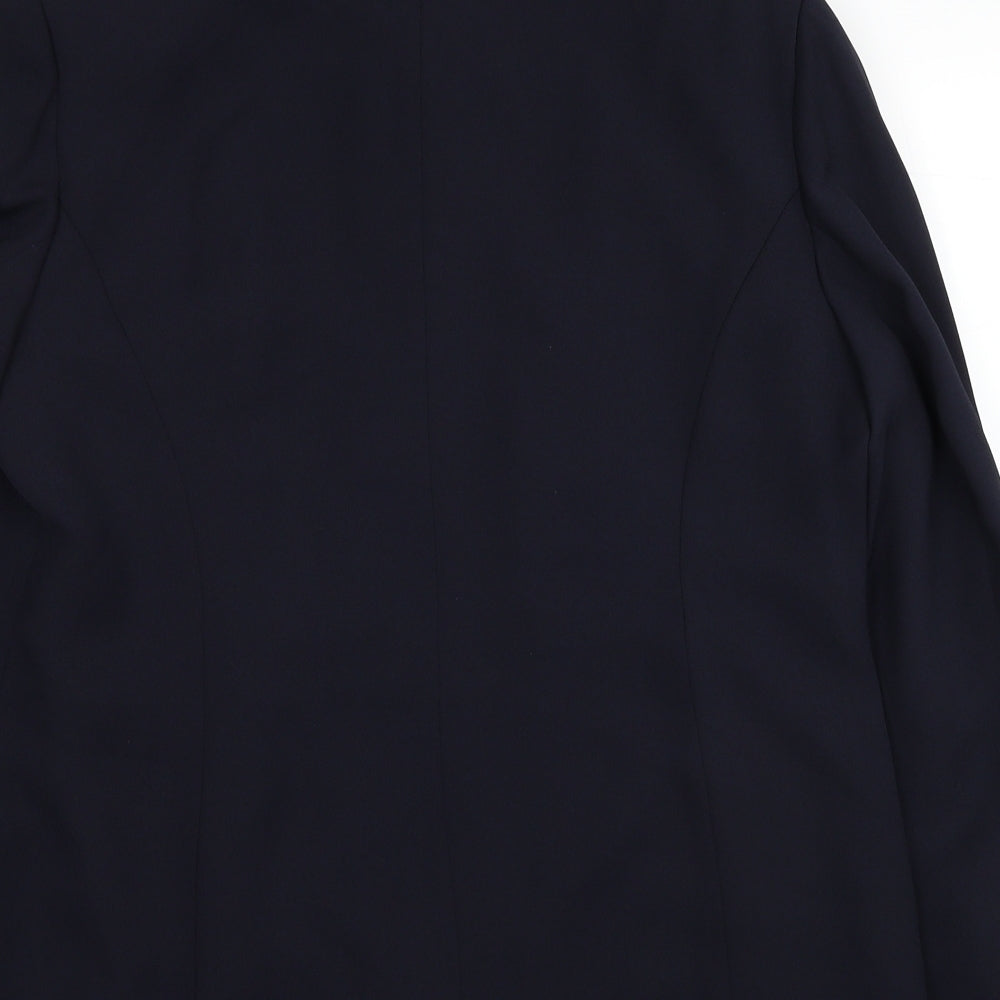 Classics Womens Blue Polyester Jacket Blazer Size 18