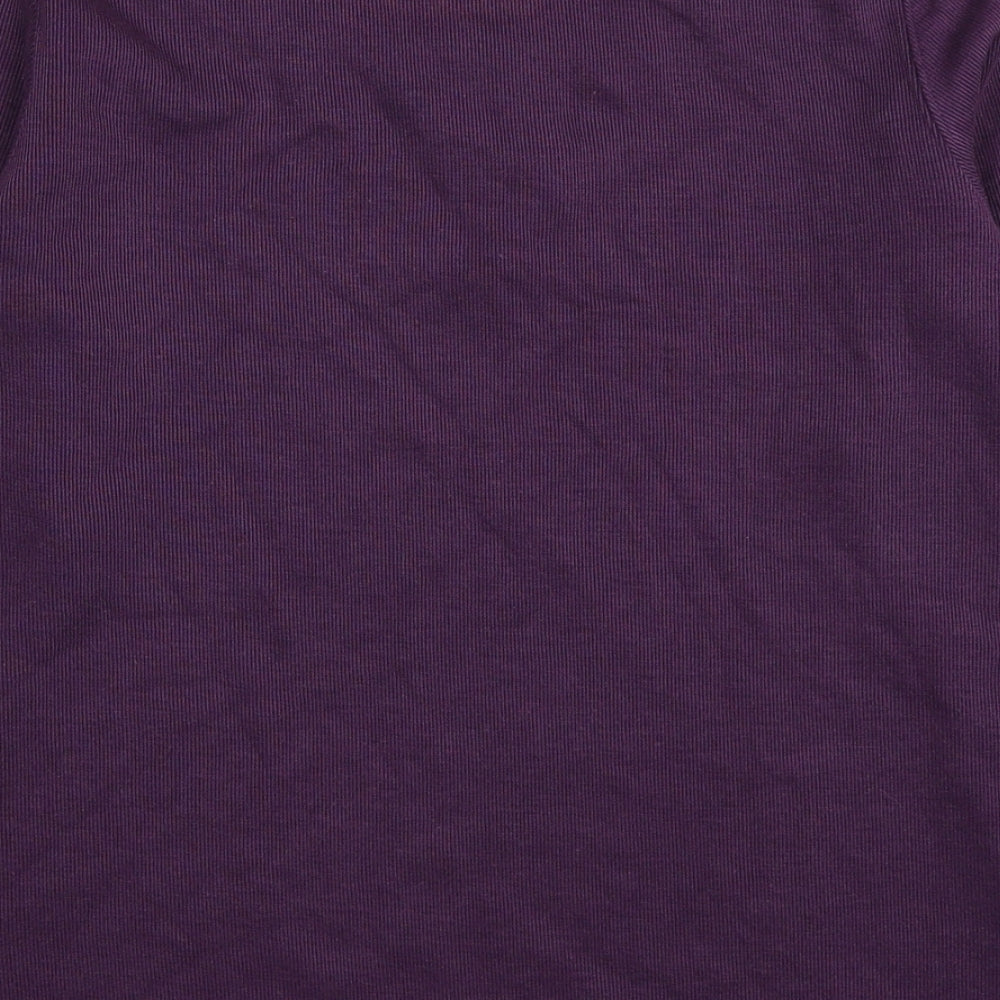 Bonmarché Womens Purple Scoop Neck Polyester Pullover Jumper Size S