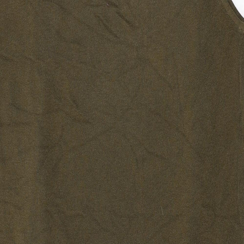 Marks & Spencer Womens Green Collared Viscose Cardigan Jumper Size 8