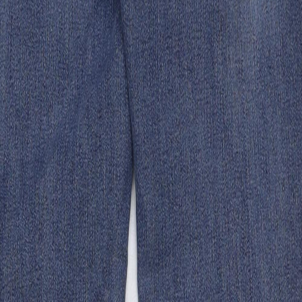 Marks & Spencer Womens Blue Cotton Skinny Jeans Size 8 L31 in Regular Button