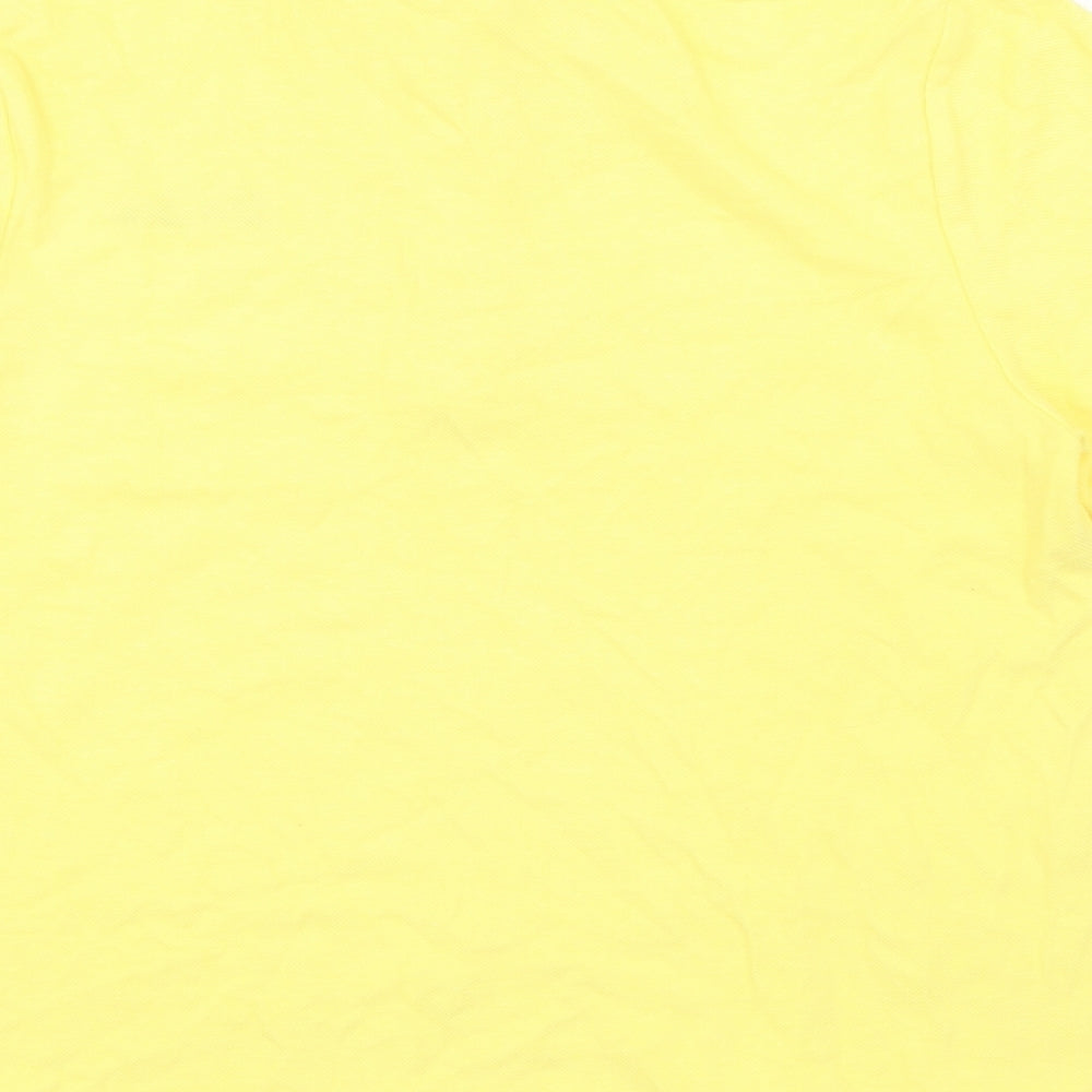 Select Girls Yellow Cotton Basic Polo Size 14 Years Collared Button - Babe