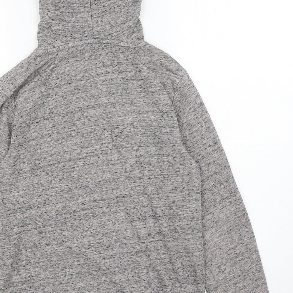 Papaya Womens Grey Cotton Full Zip Hoodie Size XS Zip