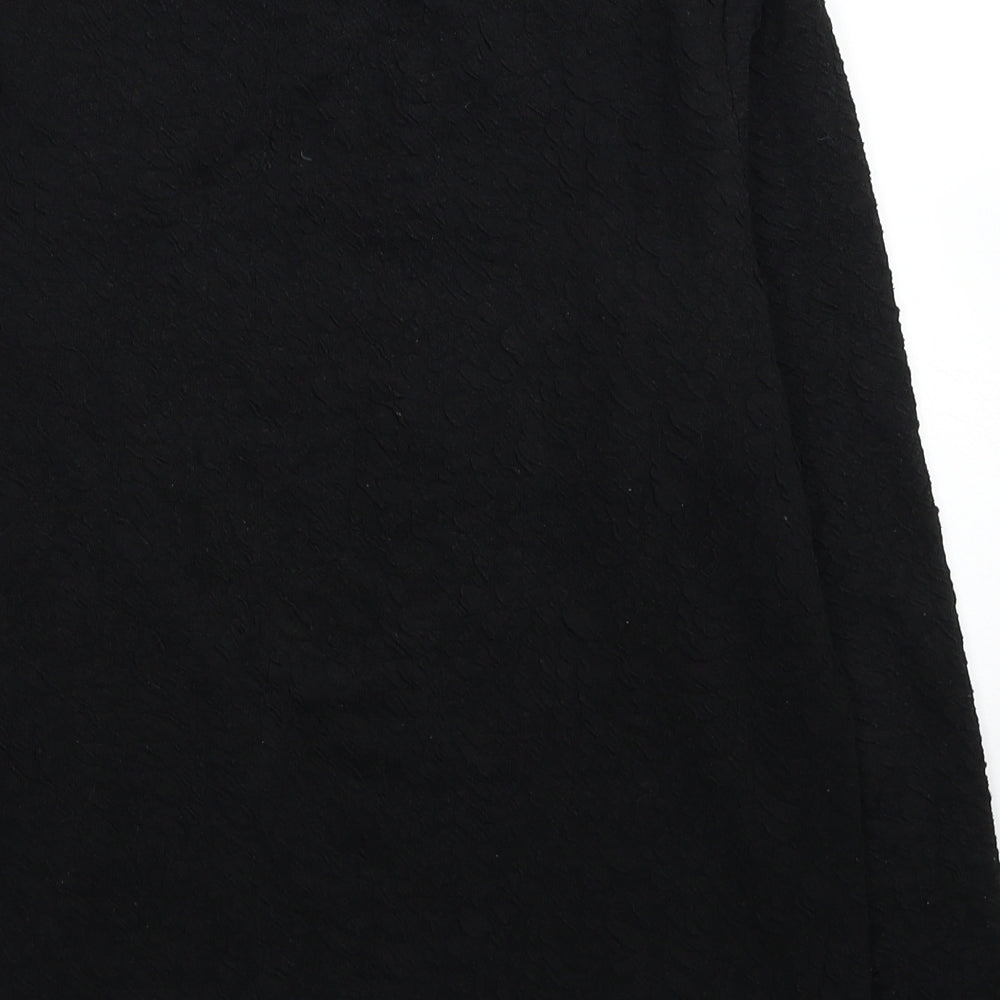Dorothy Perkins Womens Black Round Neck Geometric Polyester Pullover Jumper Size 12