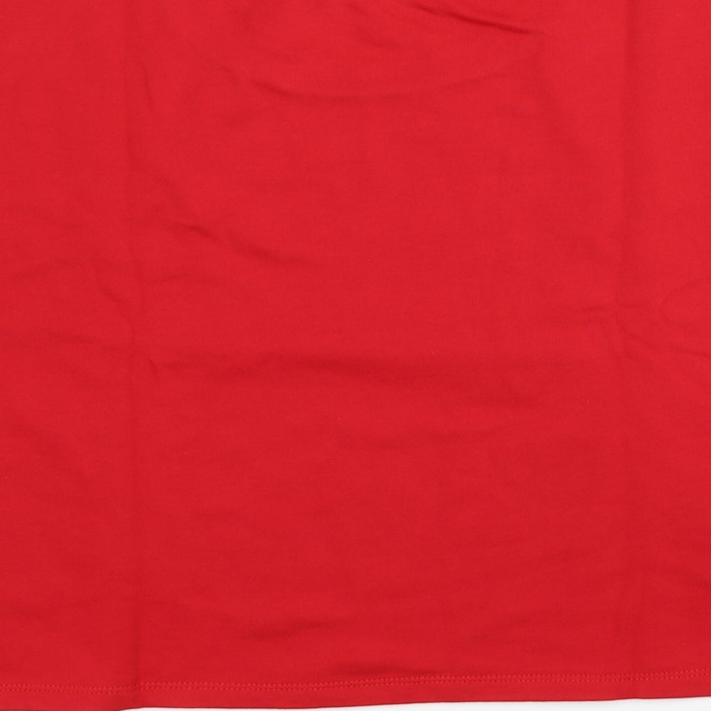 Oh My Days Womens Red Striped Polyester Pullover Sweatshirt Size 12 Pullover - Chiffon Sleeves