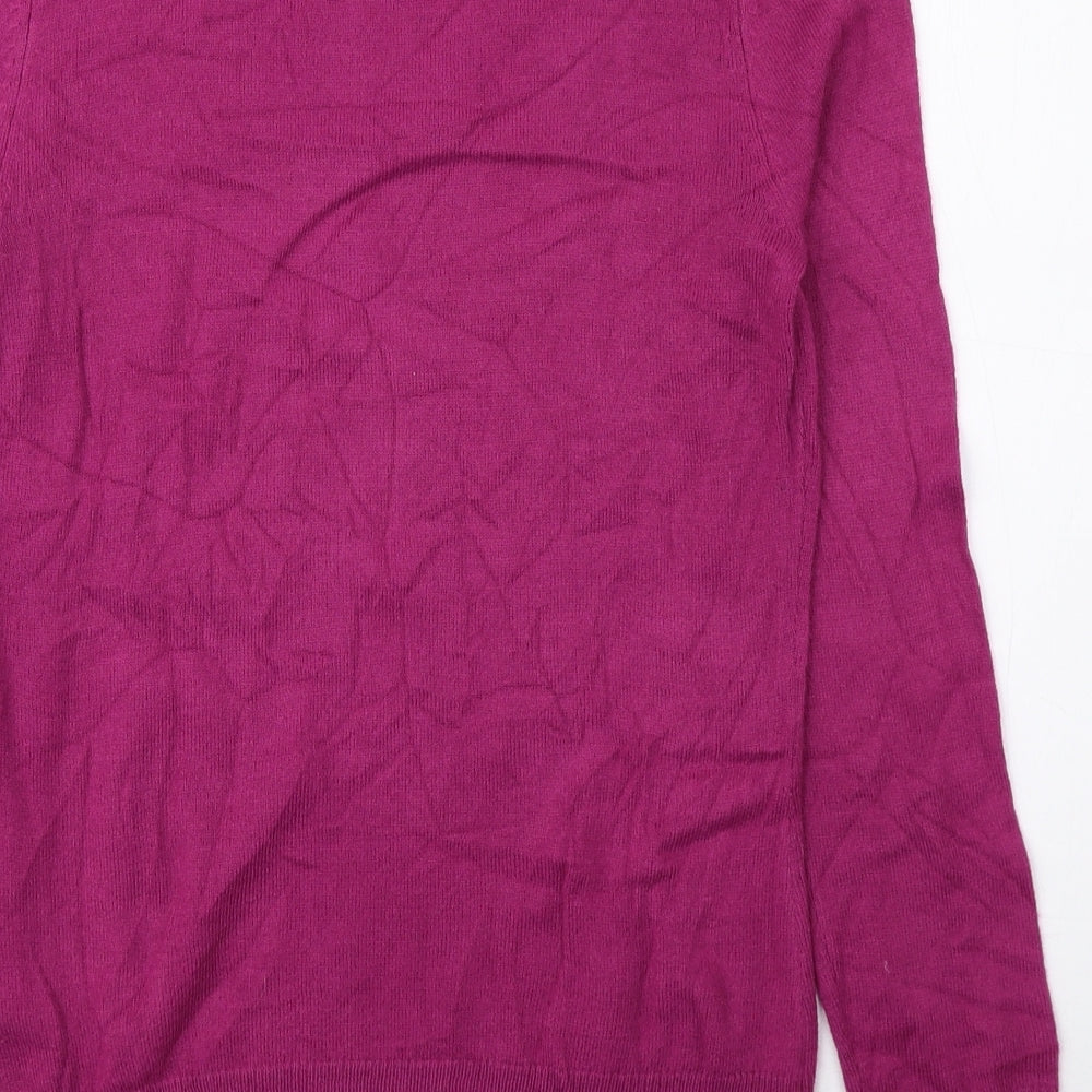 Per Una Womens Pink Round Neck Polyester Pullover Jumper Size 10