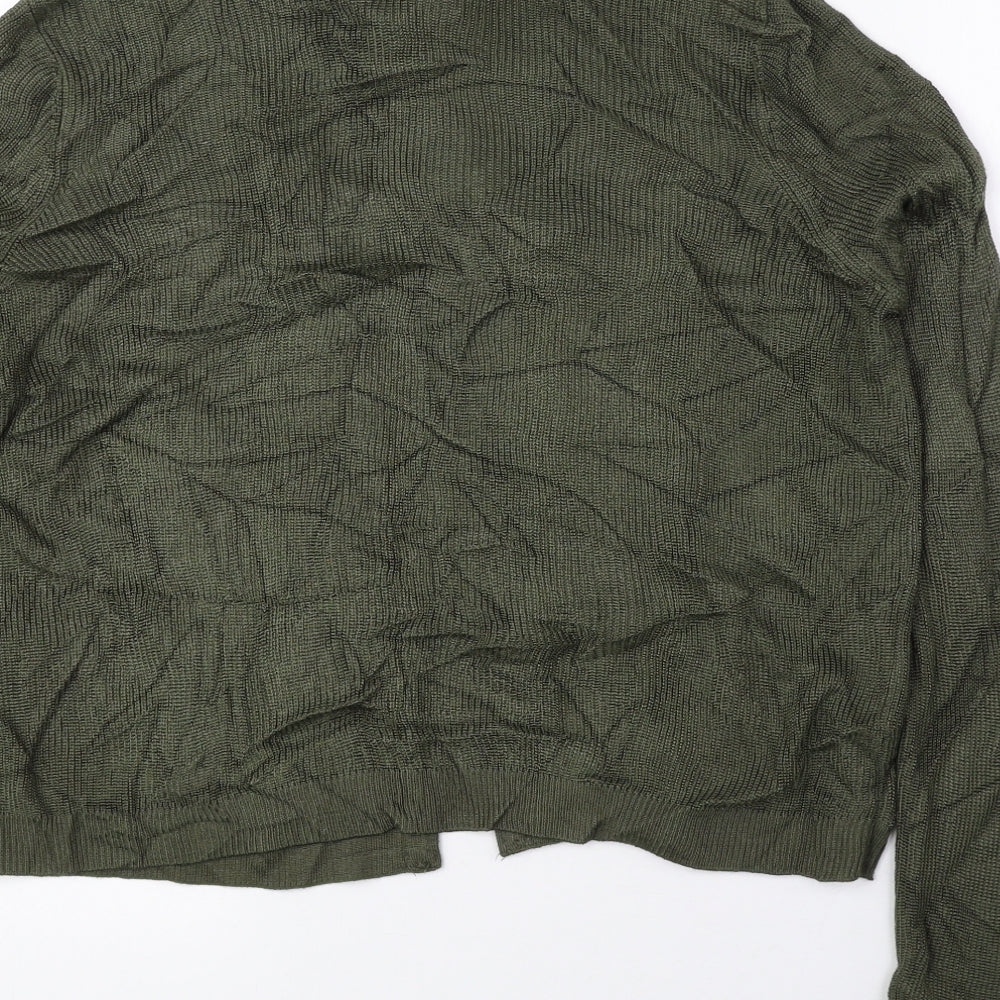Per Una Womens Green V-Neck Viscose Cardigan Jumper Size 10