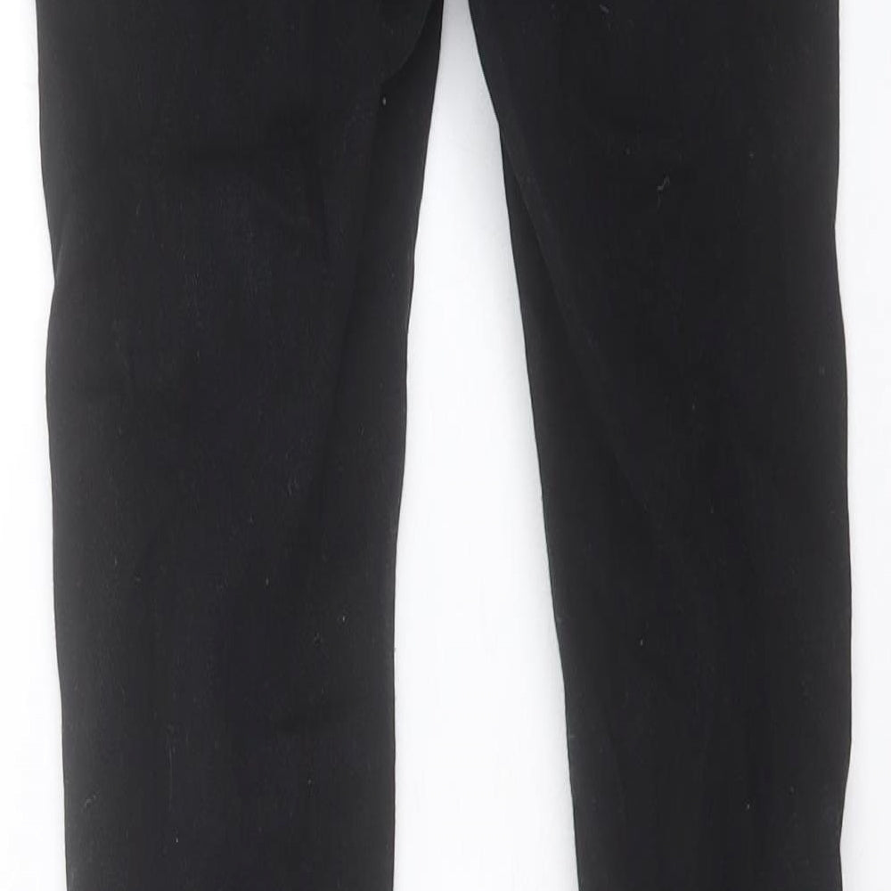 H&M Womens Black Cotton Skinny Jeans Size 6 L28 in Regular Button