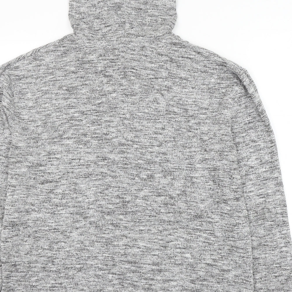 papay Womens Grey Viscose Pullover Hoodie Size M Pullover