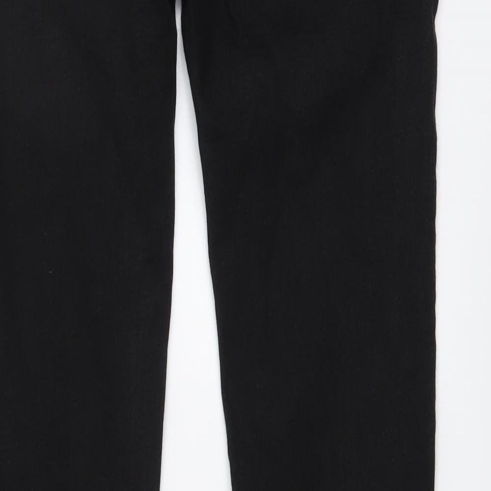 Topman Womens Black Cotton Skinny Jeans Size 30 in L30 in Regular Button