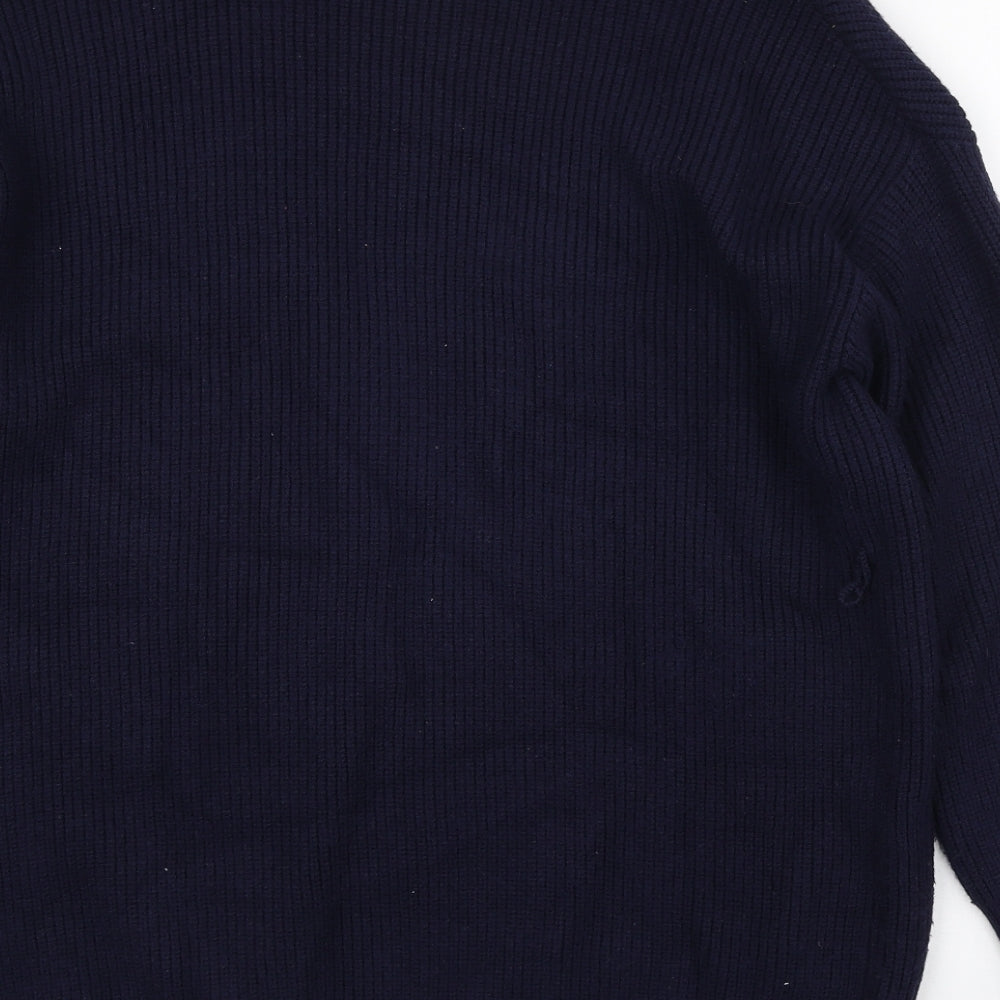 NEXT Womens Blue V-Neck Viscose Cardigan Jumper Size S