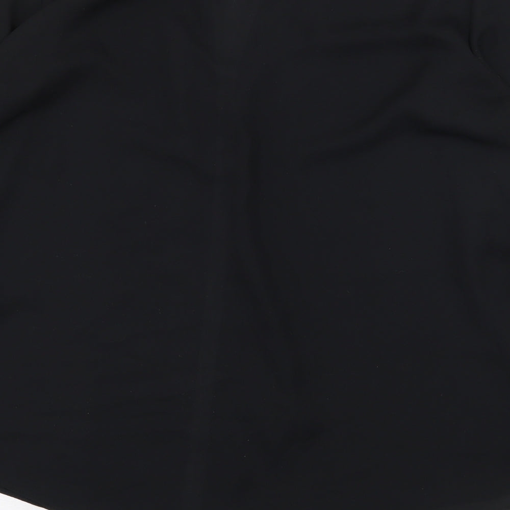 Atmosphere Womens Black Polyester Basic Blouse Size 8 V-Neck