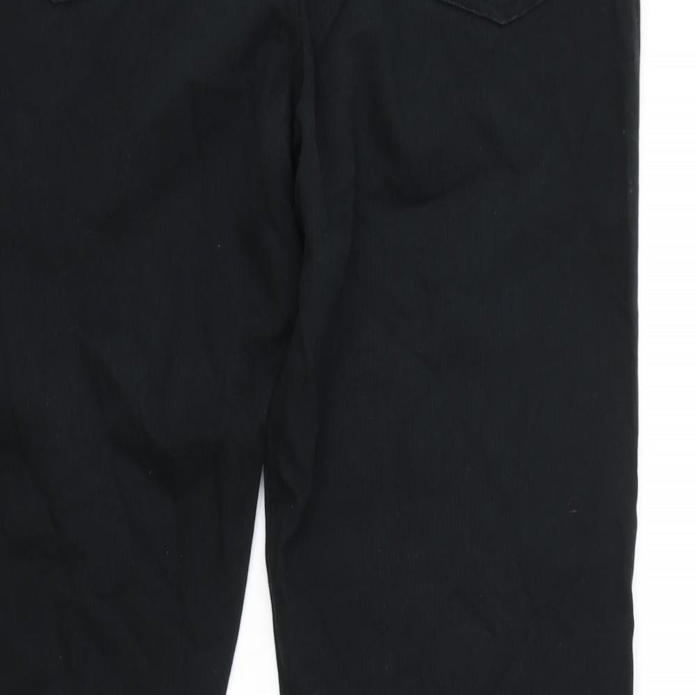 Easy Womens Black Cotton Straight Jeans Size 34 in L31 in Regular Zip