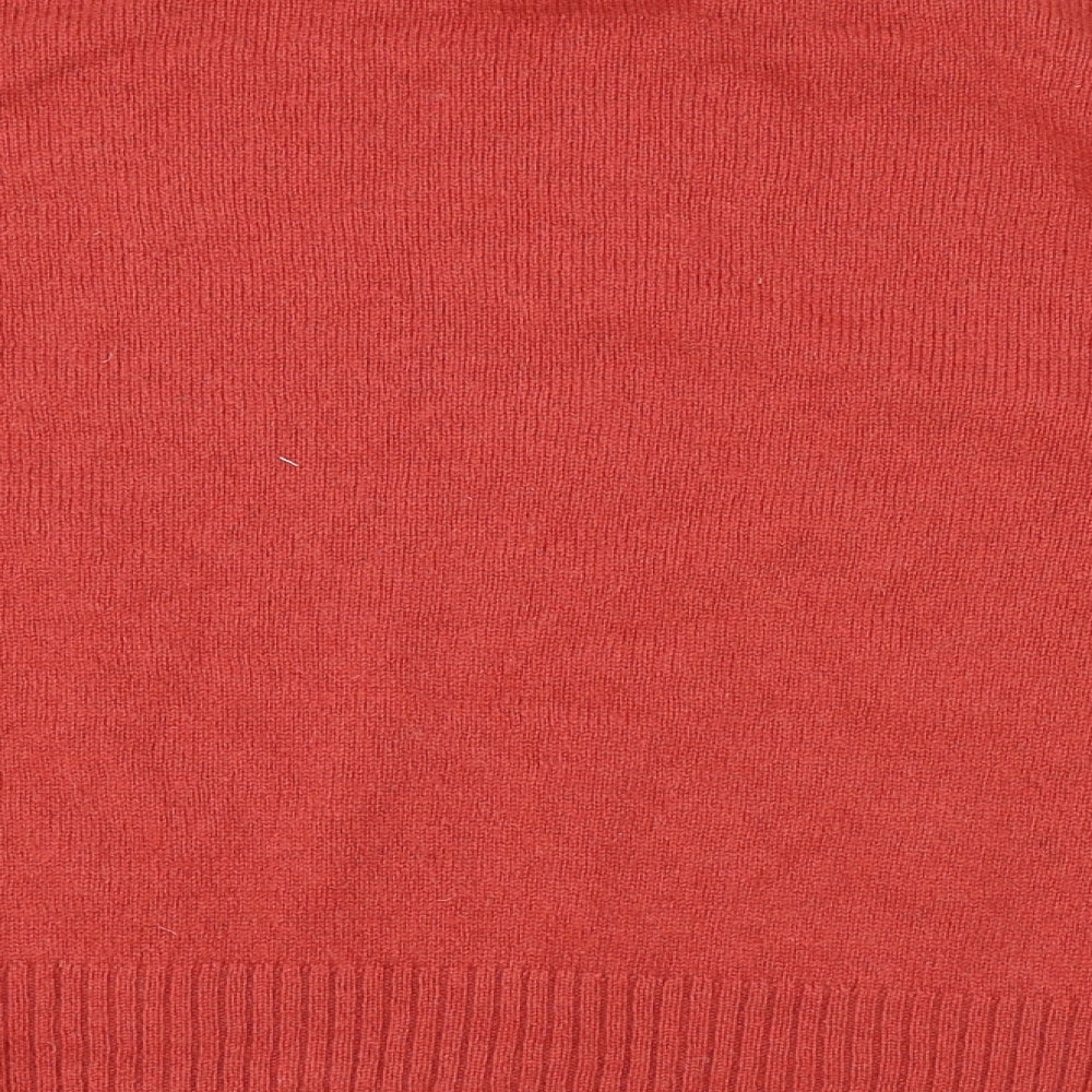 Marks & Spencer Womens Red Mock Neck Polyamide Pullover Jumper Size S