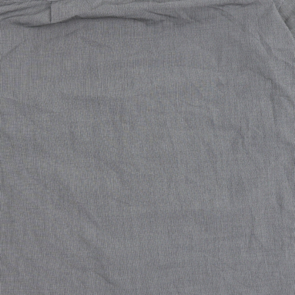 Jack Reid Mens Grey Polyester Button-Up Size 16.5 Collared Button
