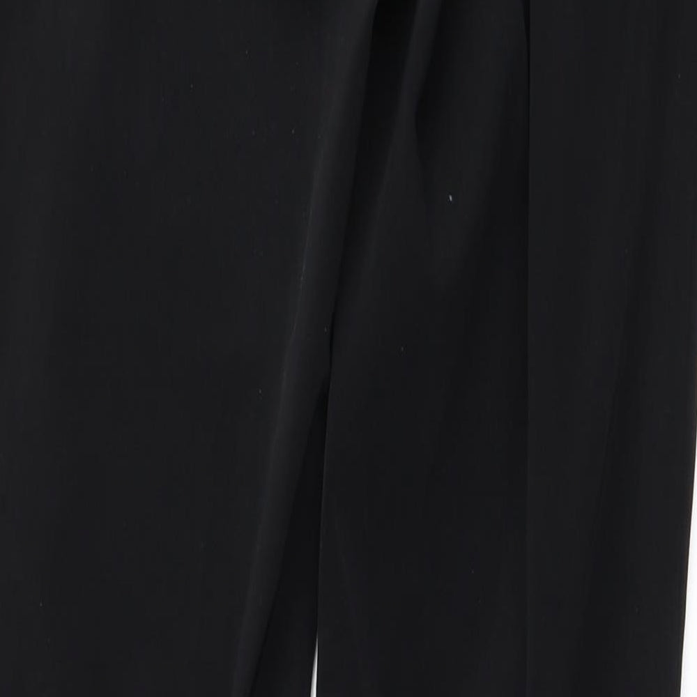 Ambiente Womens Black Polyester Trousers Size 10 L31 in Regular Zip