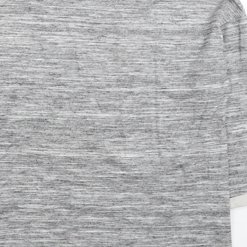 River Island Womens Grey Cotton Basic T-Shirt Size 8 Scoop Neck - Make Good Things Happen.