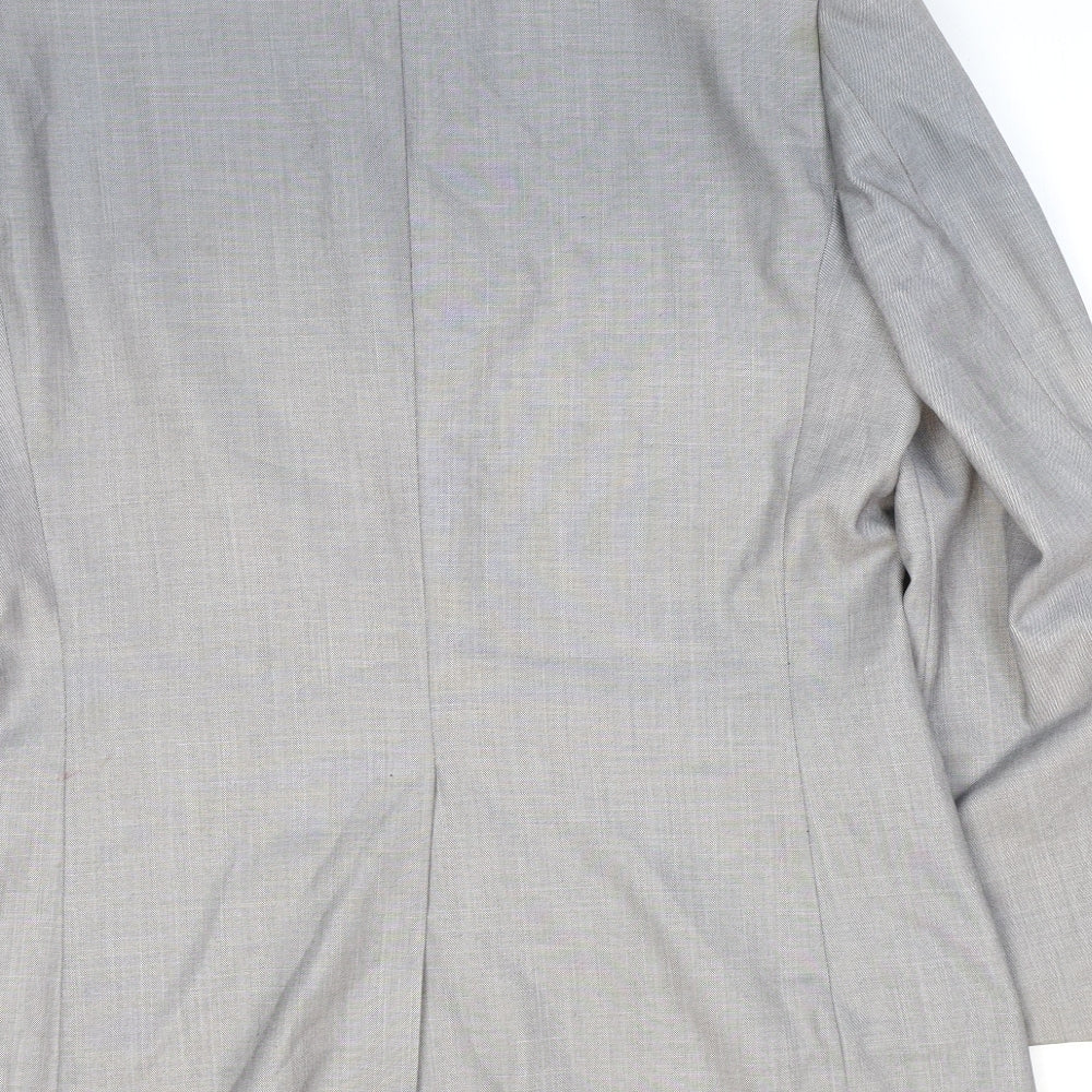 Butler & Webb Mens Grey Polyester Jacket Suit Jacket Size 40