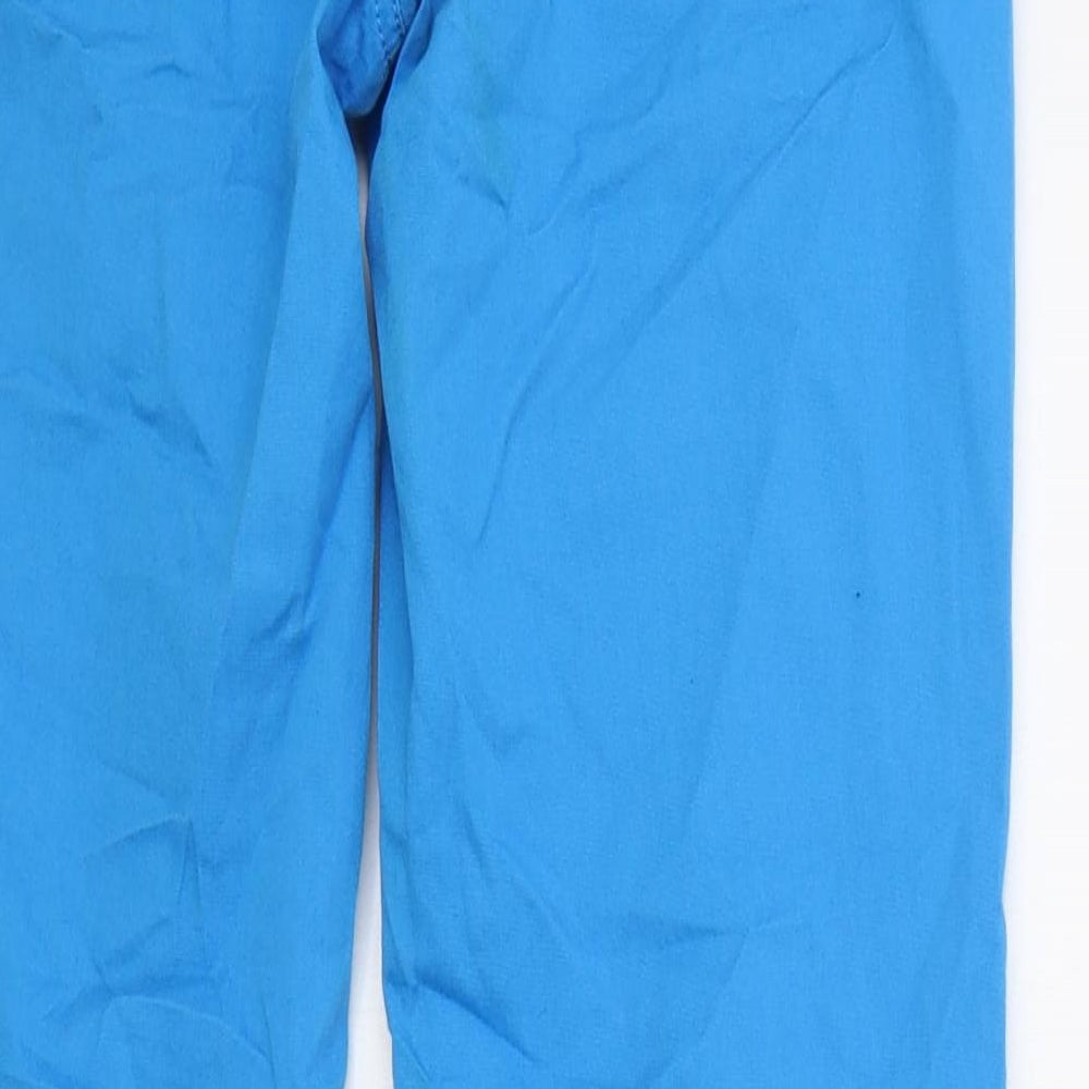 Limited Collection Womens Blue Cotton Capri Trousers Size 8 L29 in Regular Zip