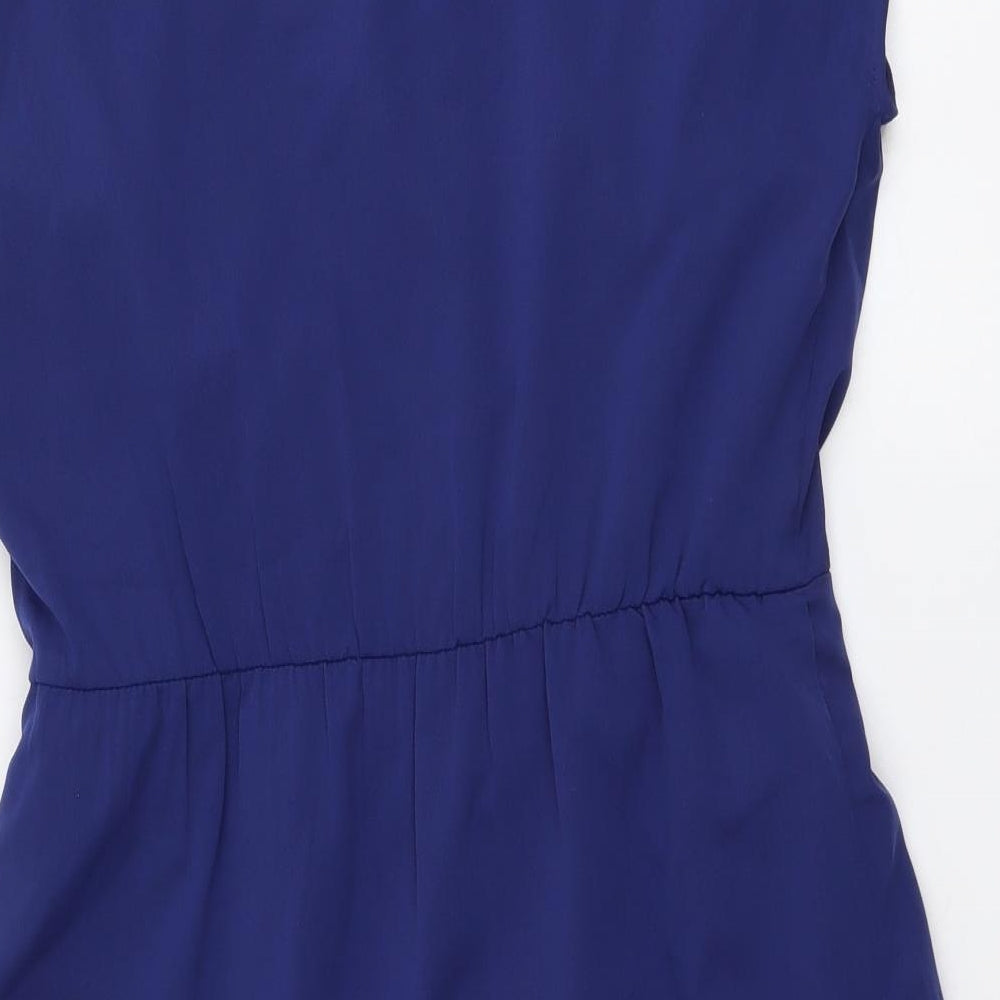 VILA Womens Blue Polyester Mini Size S V-Neck Pullover