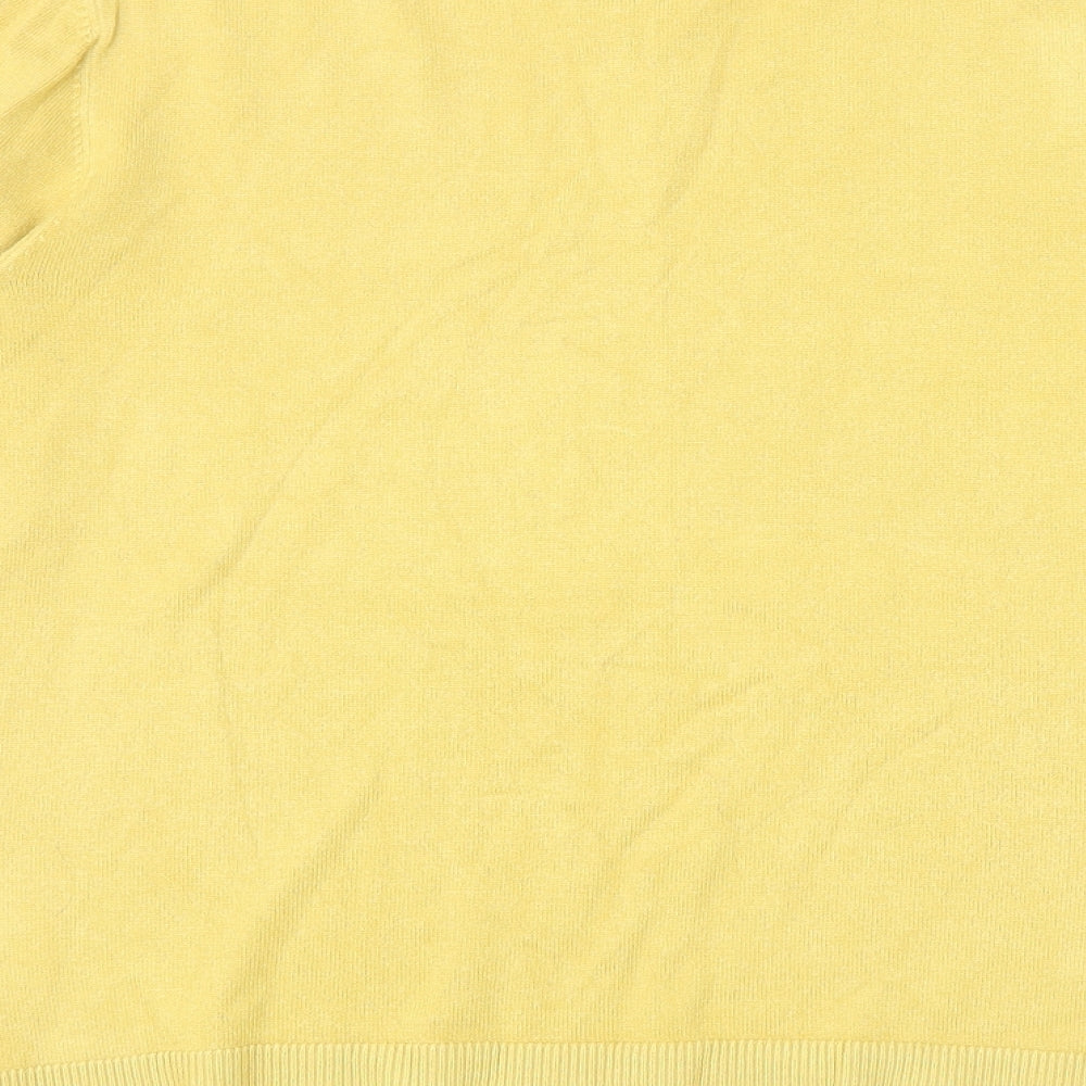 Paramour Womens Yellow Round Neck Viscose Pullover Jumper Size L