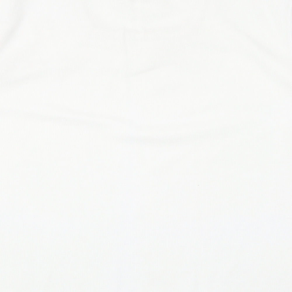 Bonmarché Womens White Square Neck Polyester Pullover Jumper Size L