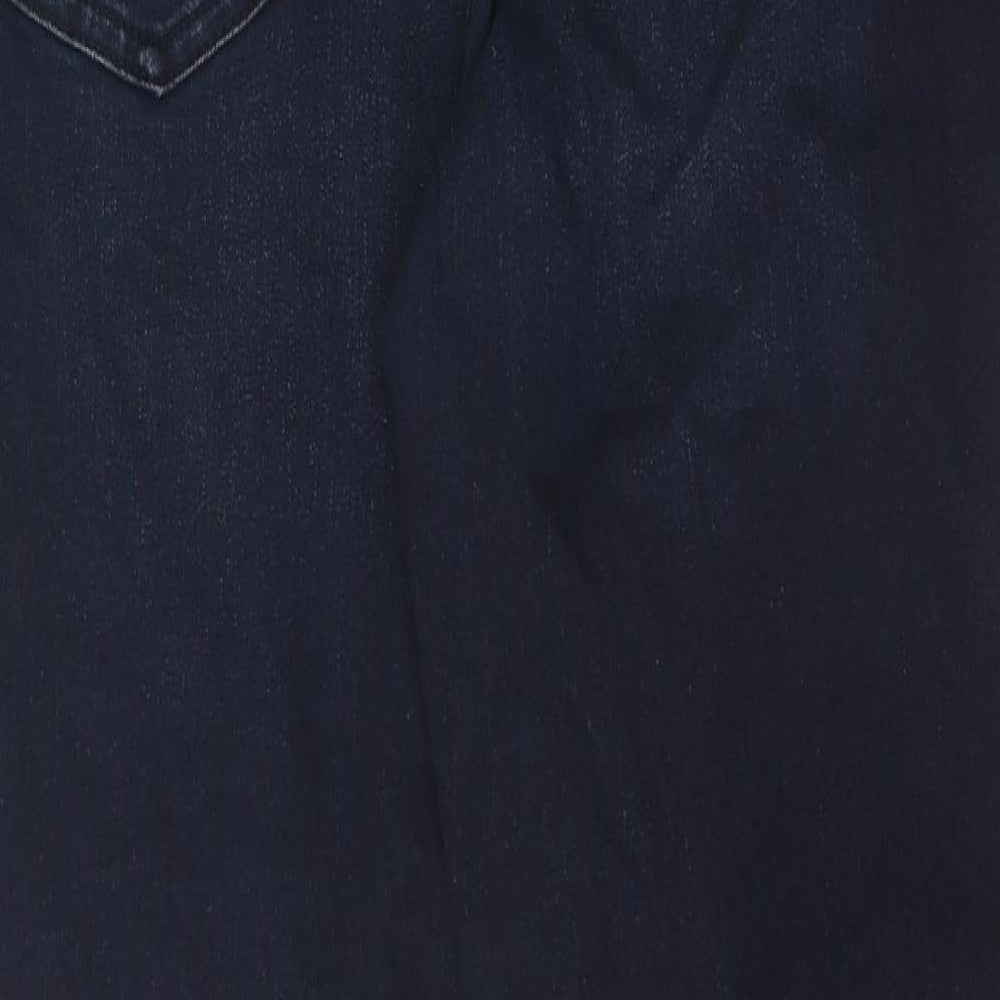 Womens Blue 100% Cotton Skinny Jeans Size 32 in L28 in Regular Zip