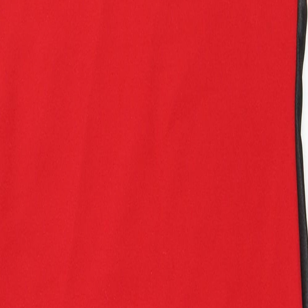 Agenda Womens Red Polyester Pencil Dress Size 10 Round Neck Pullover