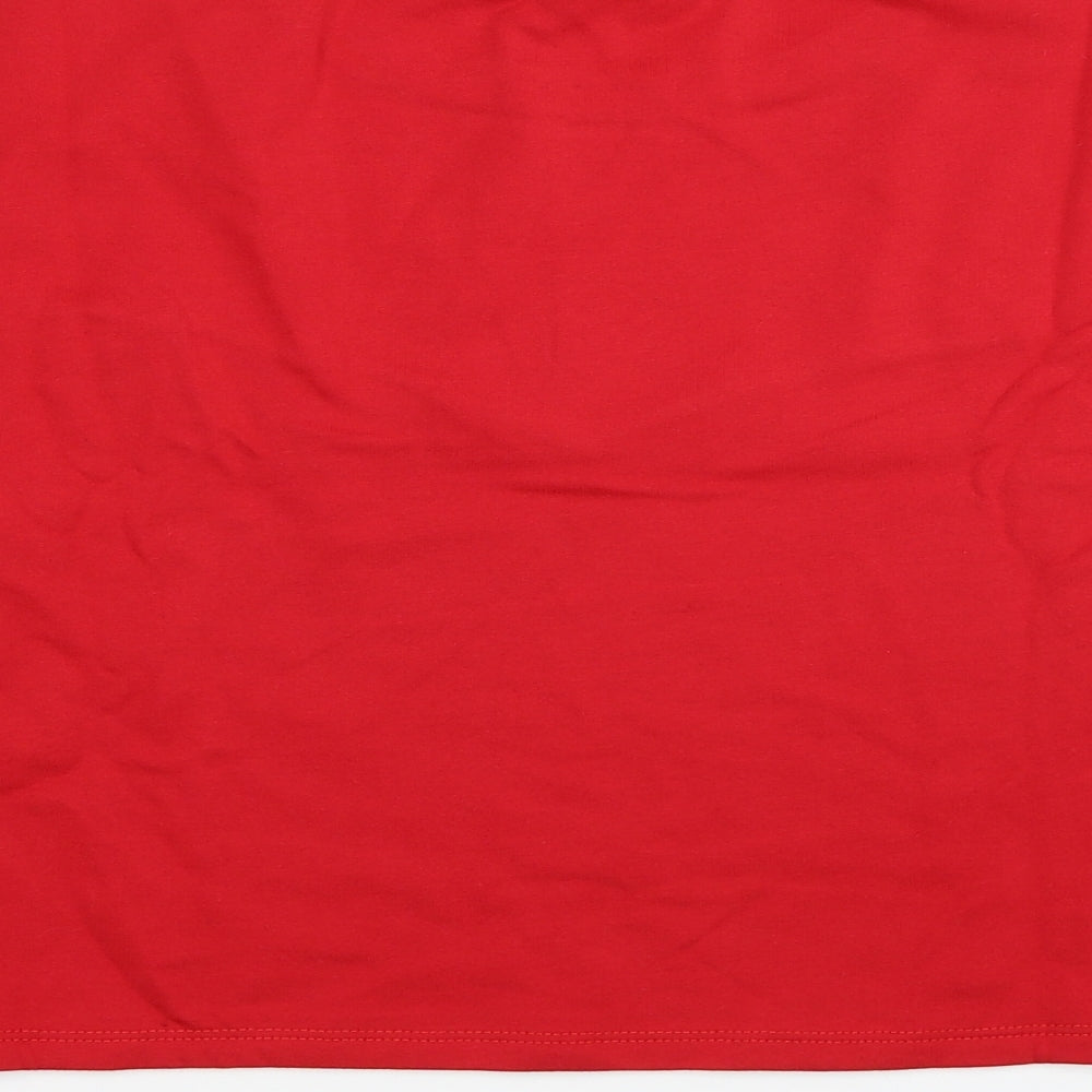 Oh My Days Womens Red Striped Polyester Pullover Sweatshirt Size 12 Pullover