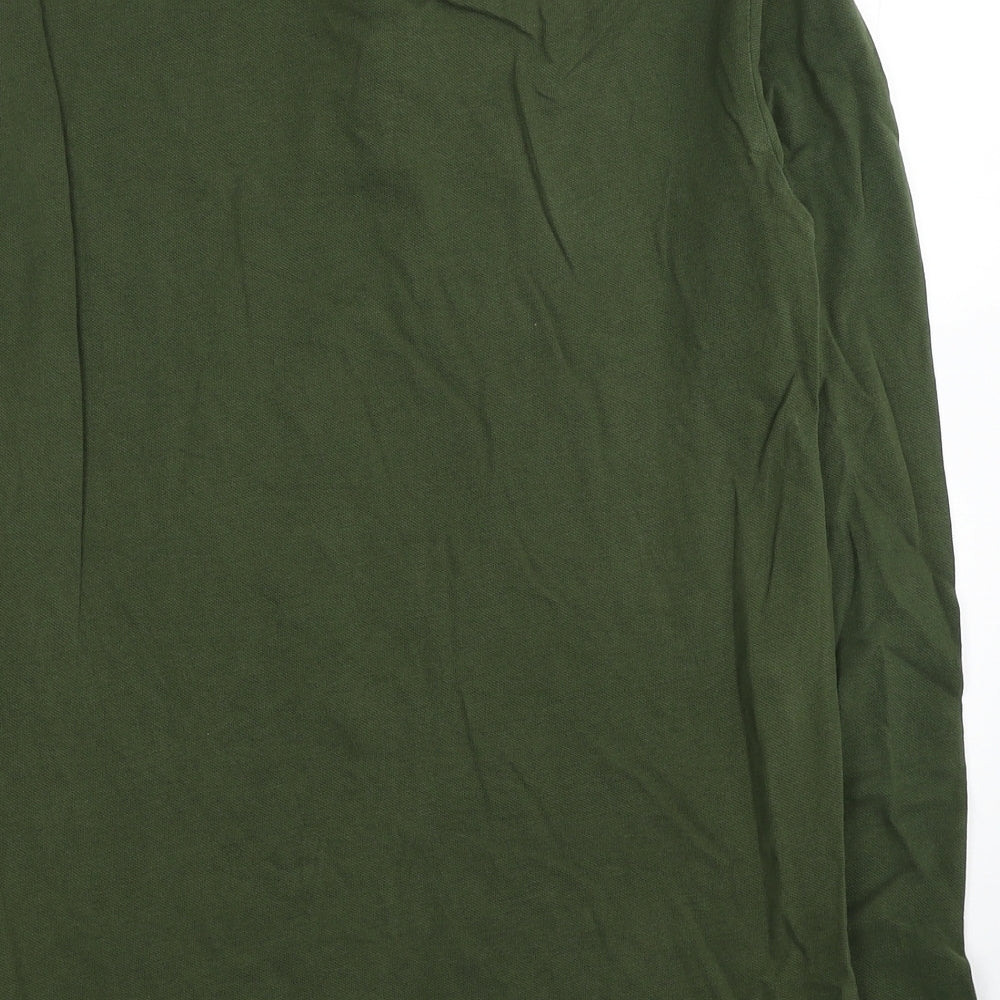 NEXT Womens Green Collared Cotton Pullover Jumper Size M