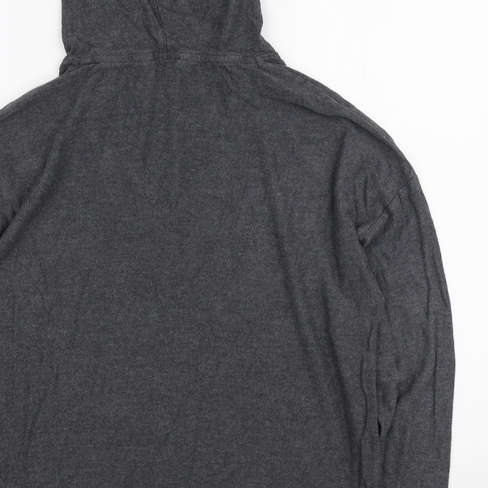 Marks & Spencer Womens Grey Viscose Pullover Hoodie Size 10 Pullover - Lounge Hoodie